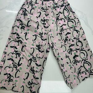Marimekko Pink and Black Floral Pants 12-18 months
